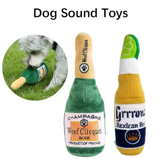 JoyTails Champagne & Corona Beer Dog Toys